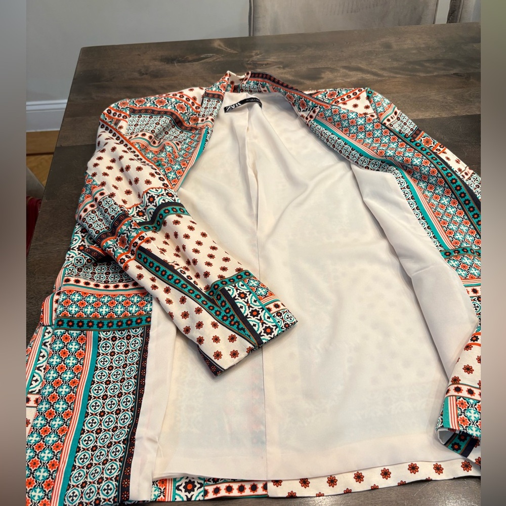 Zara Multicolor Patterned Blazer - image 5